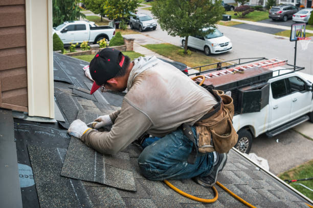Professional Gutter Repair And Installation technician working in Rolling Prairie, IN